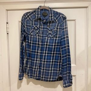 Scotch and Soda blue flannel - Size S